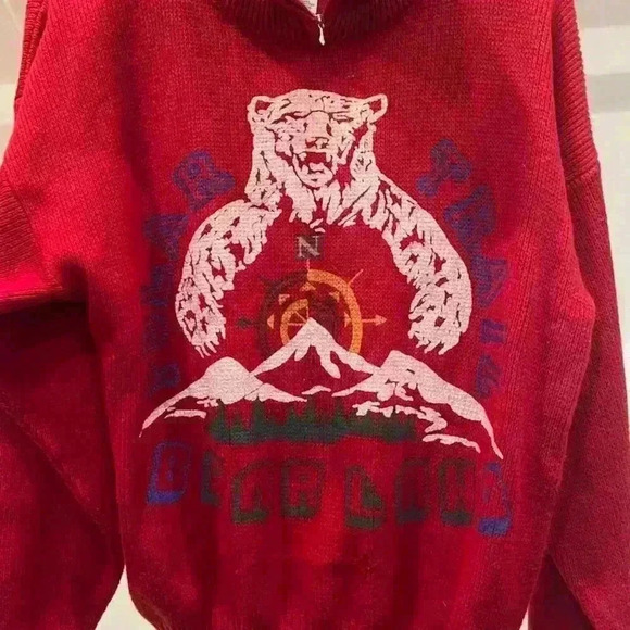 Vintage Red Bear Sweater Size: Large - Picture 2 of 6